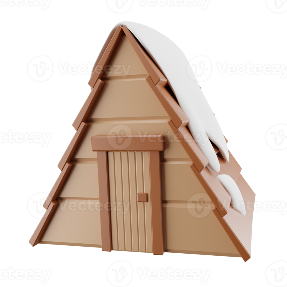 Cabin House 3D Icon Illustration png