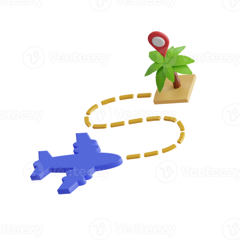 route 3D Icon Illustration png