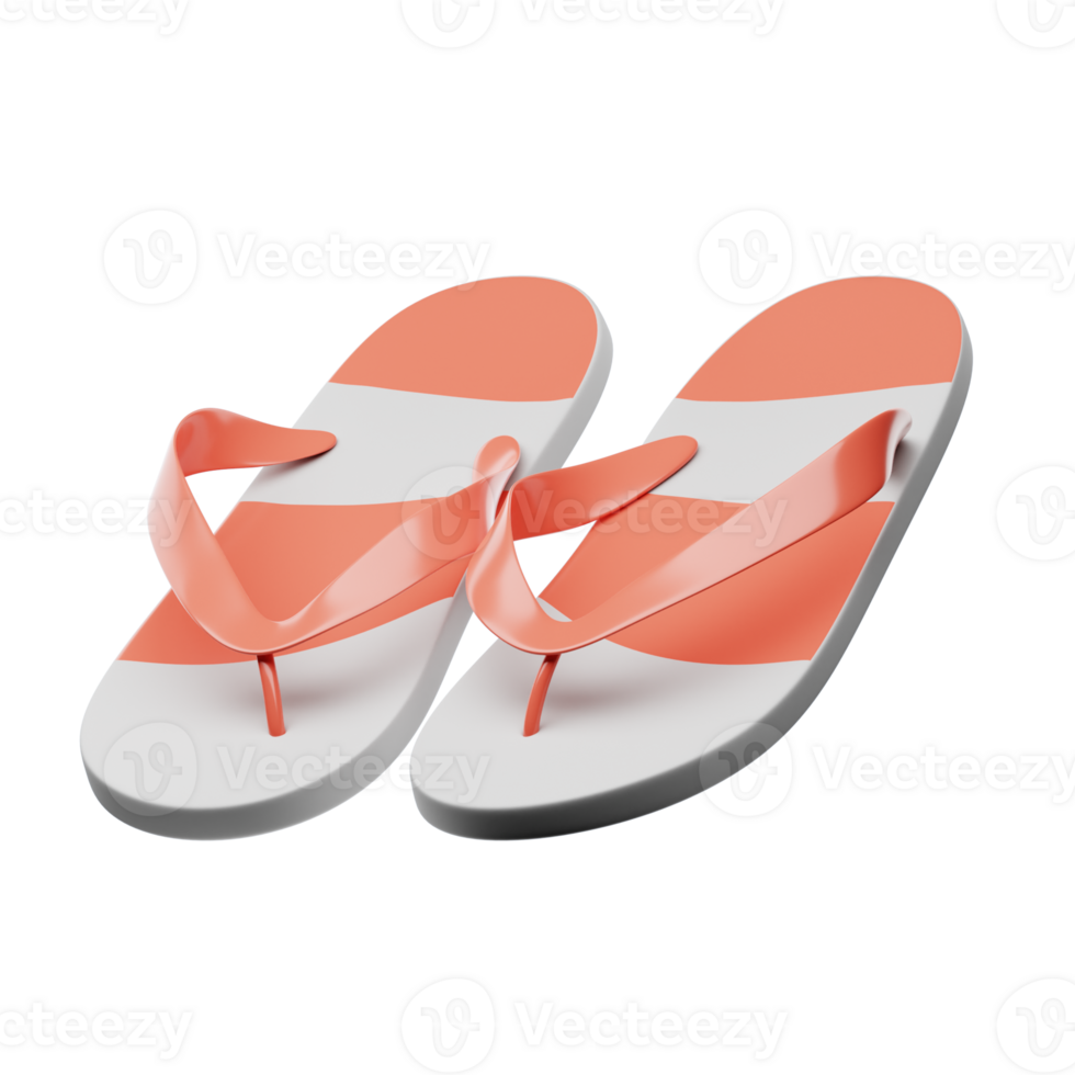 Flip Flops 3D Object Illustration png