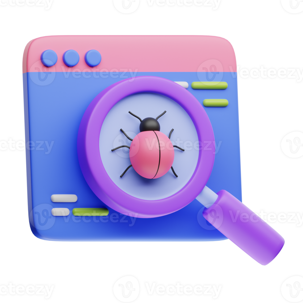 Bug 3D Object Illustration png