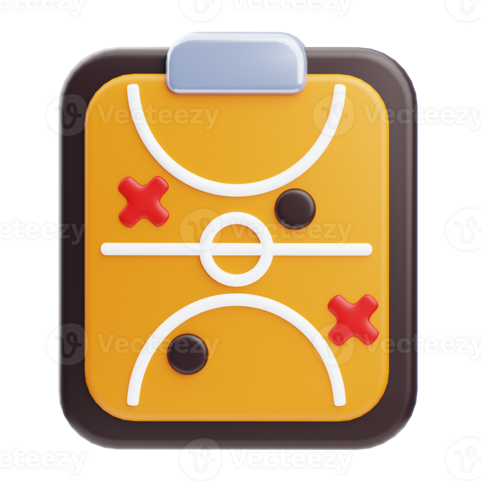 Basketball Tactic 3D Icon Illustration png