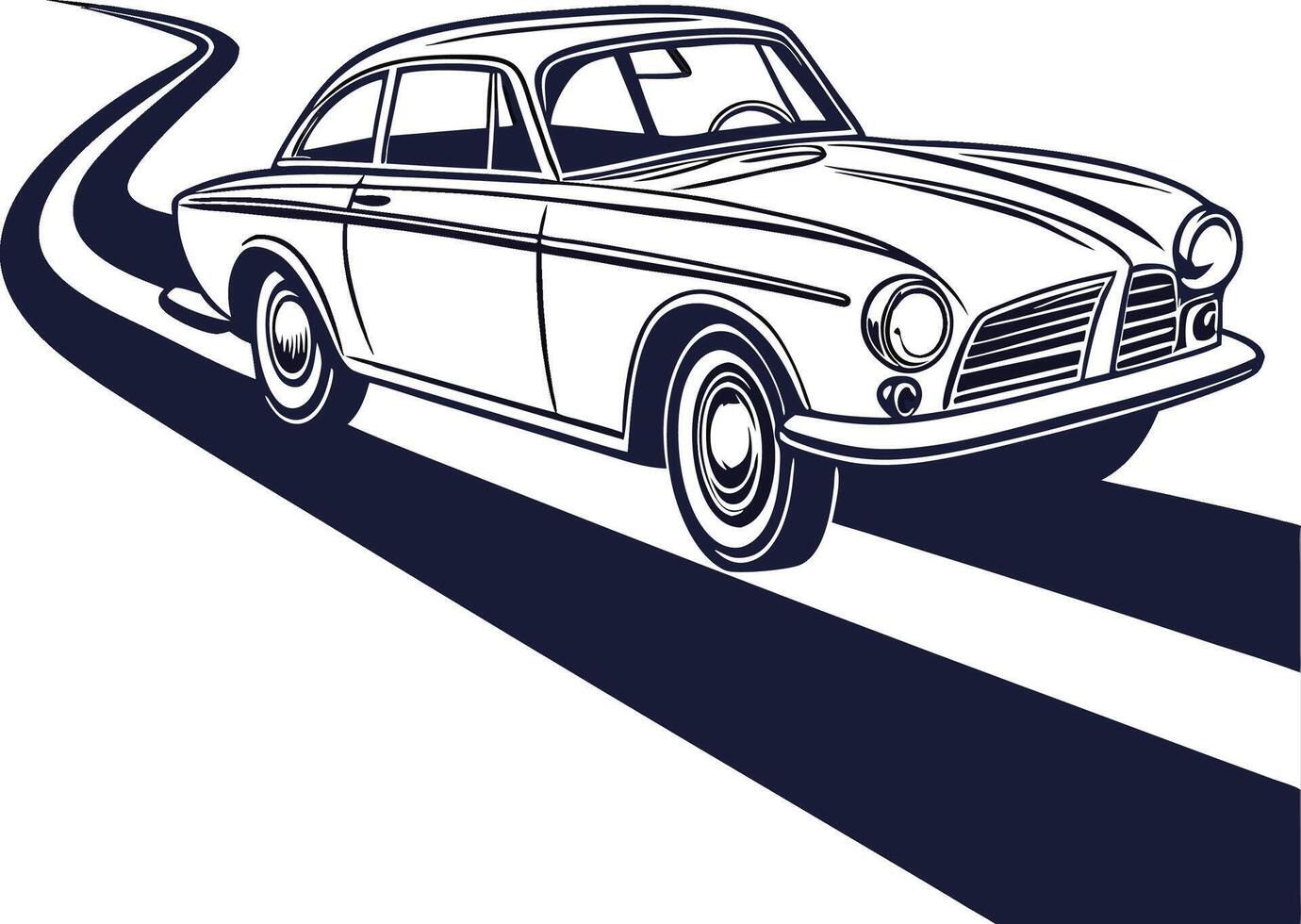 Retro Sports Car design vector