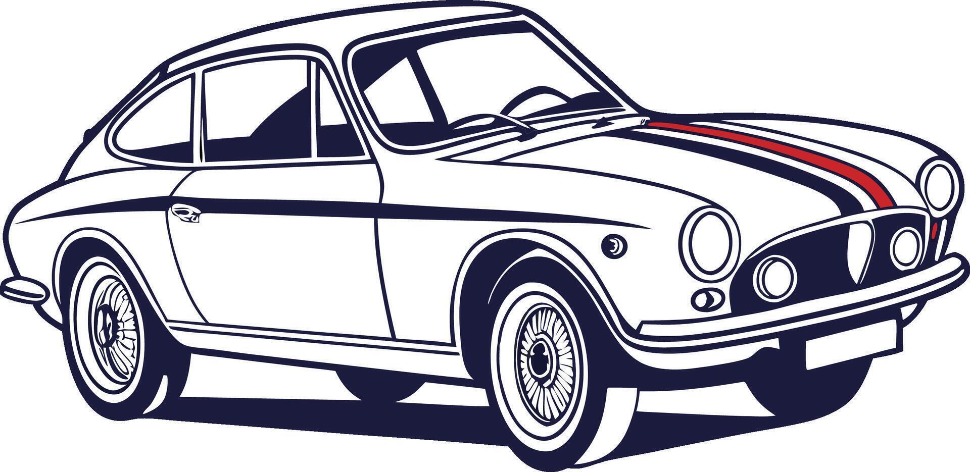 Classic Car silhouette vector