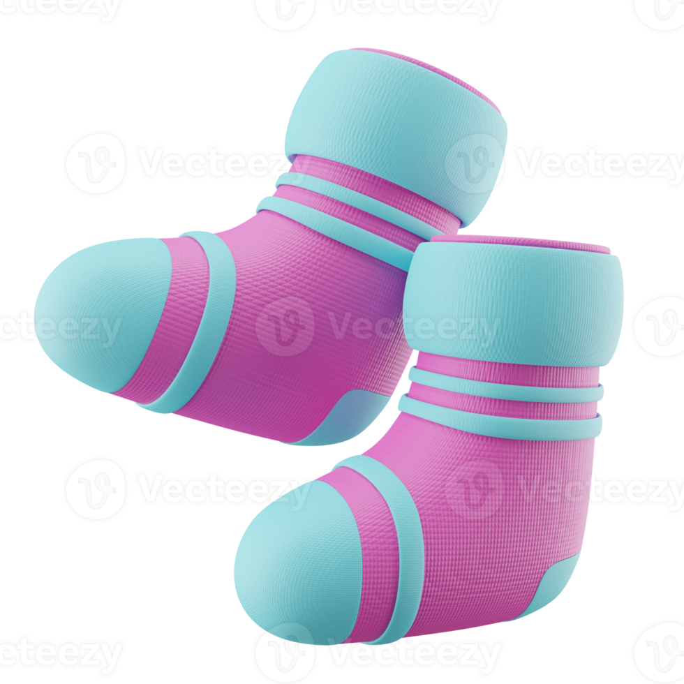 winter socks 3D Icon Illustration png