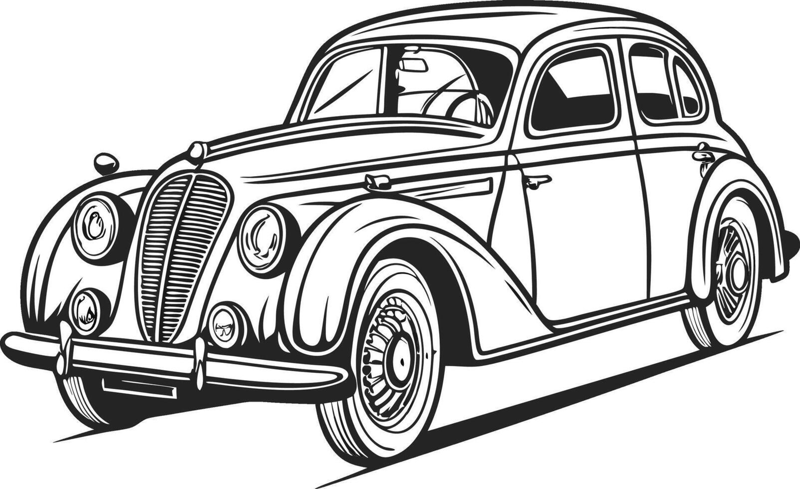 Retro Car funny design vector