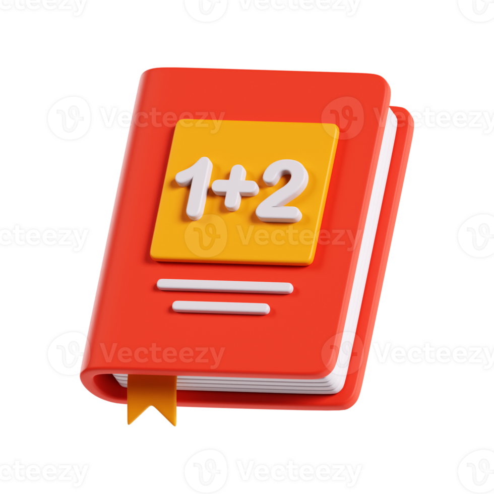 Mathematics Book 3D Illustration png