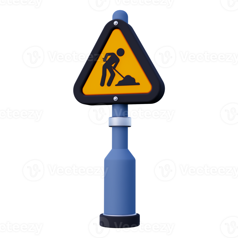 Road Work 3D Illustration png
