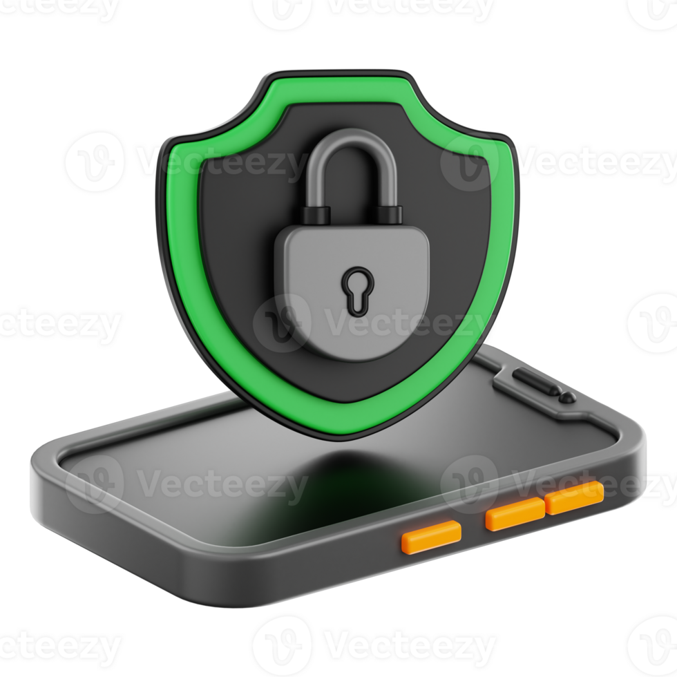 Phone Privacy 3D Illustration png
