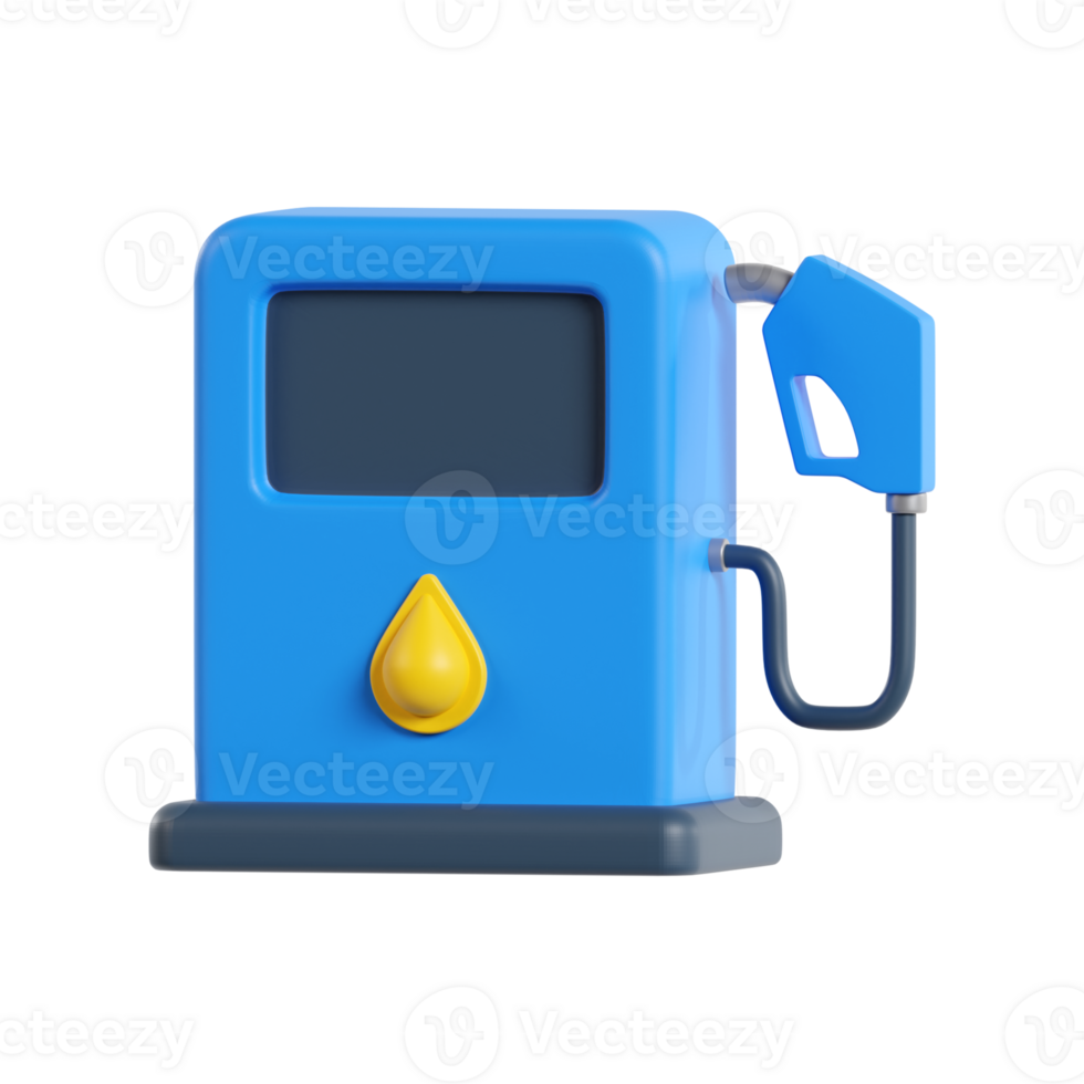 Gas Station 3D Object Illustration png