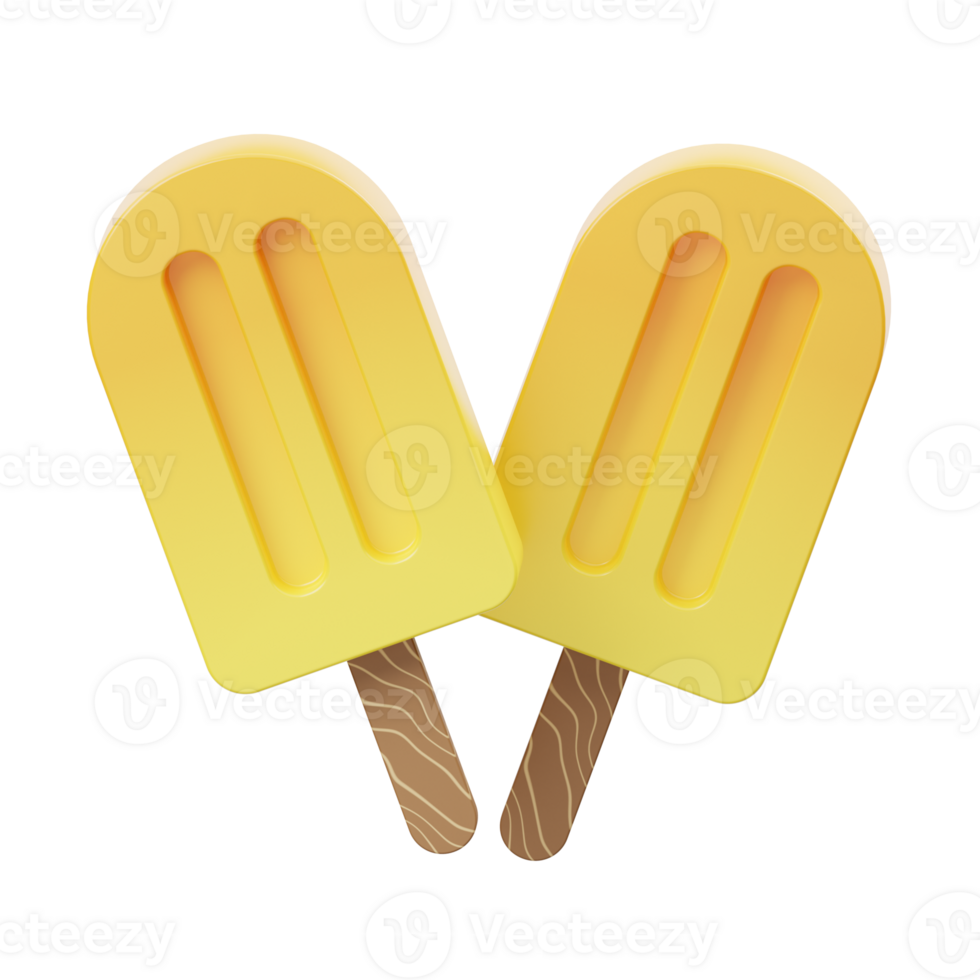 Ice Cream Stick 3D Illustration png