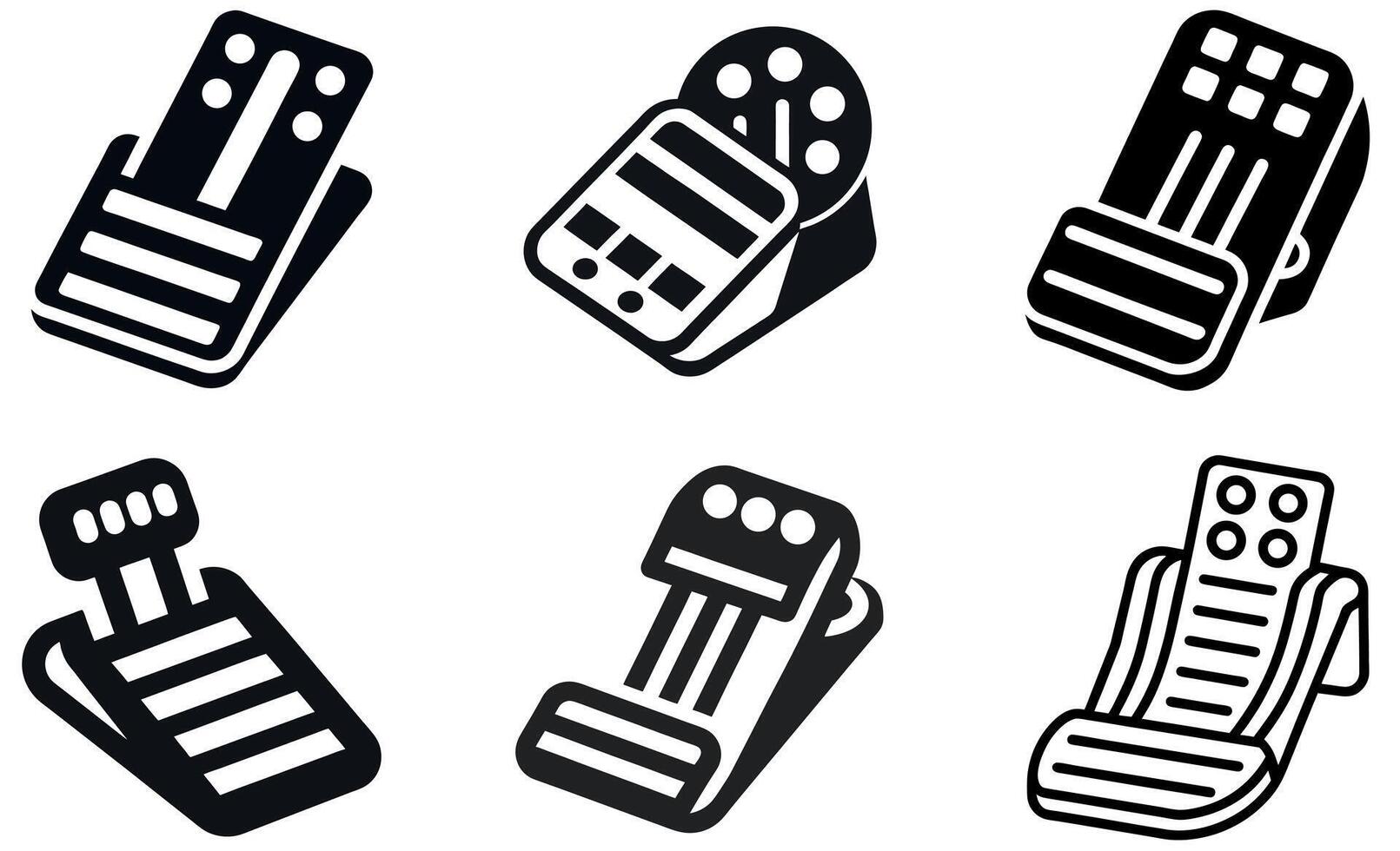 Set of 6 Pedal Icons design vector