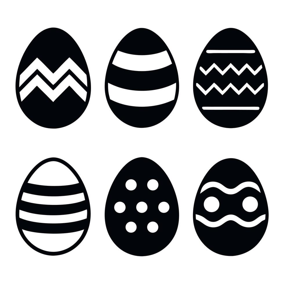 Simple Easter Egg Set design vector