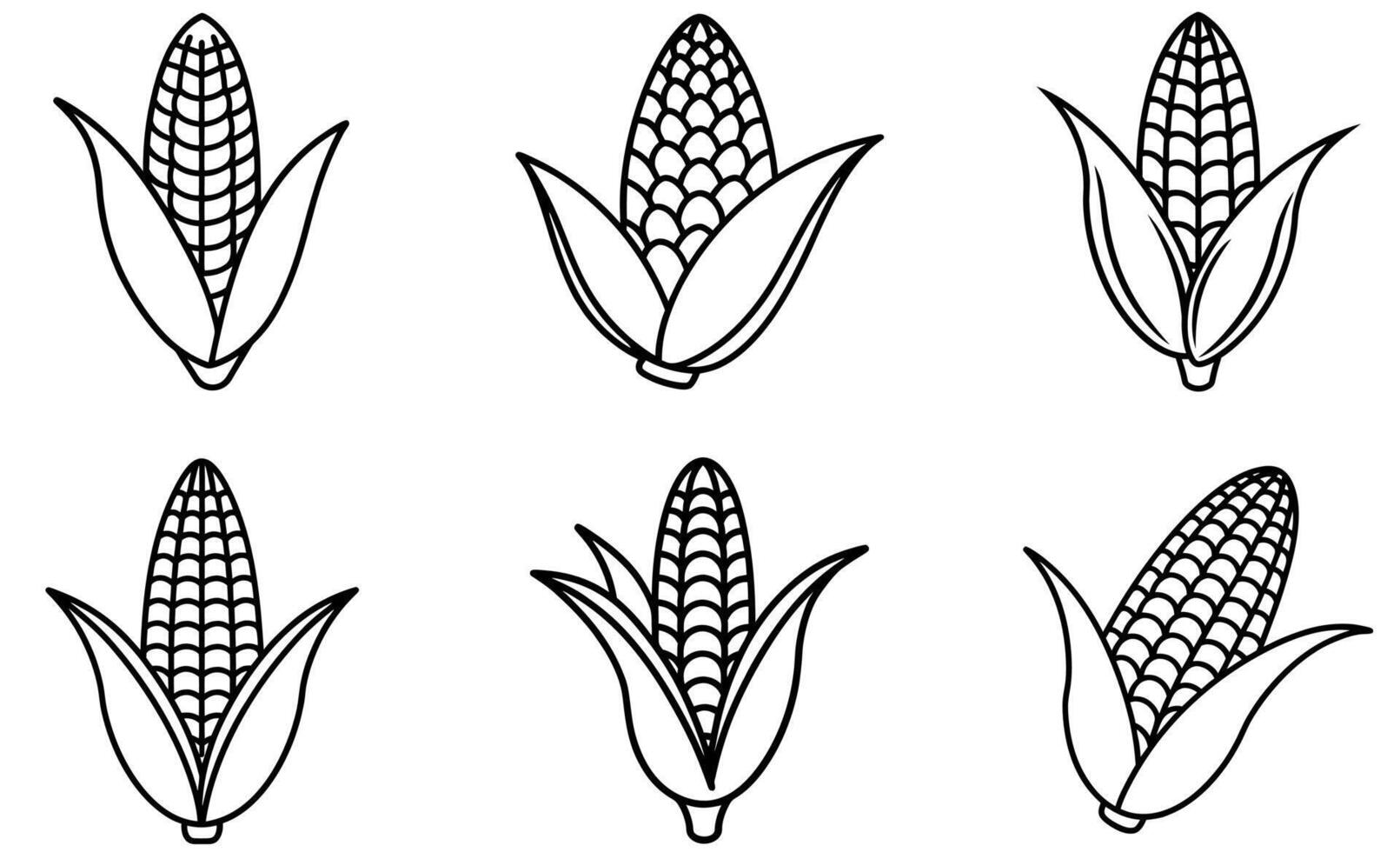 Corn Icon Illustrations Simple Design vector