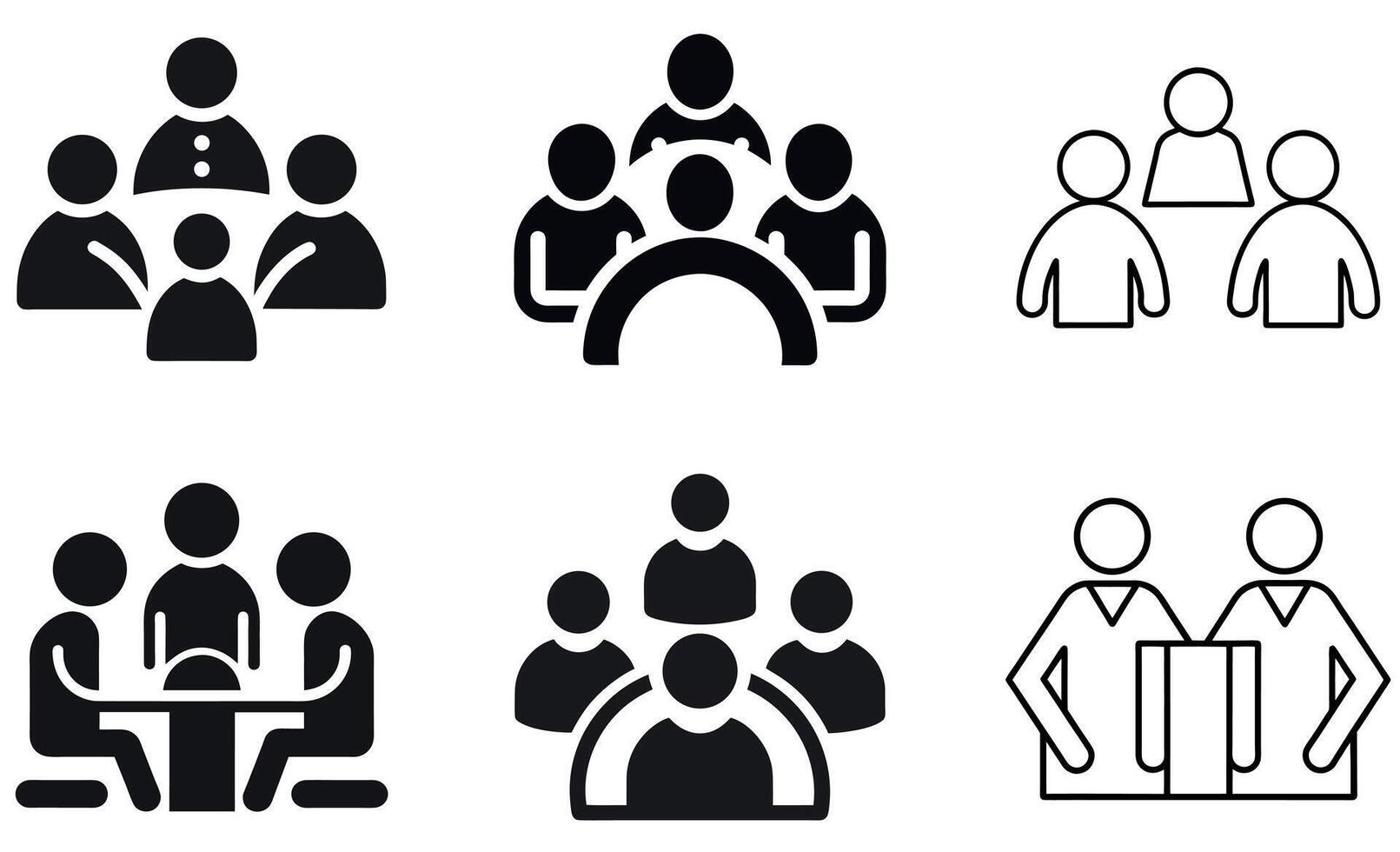 Group Meeting and Collaboration design vector
