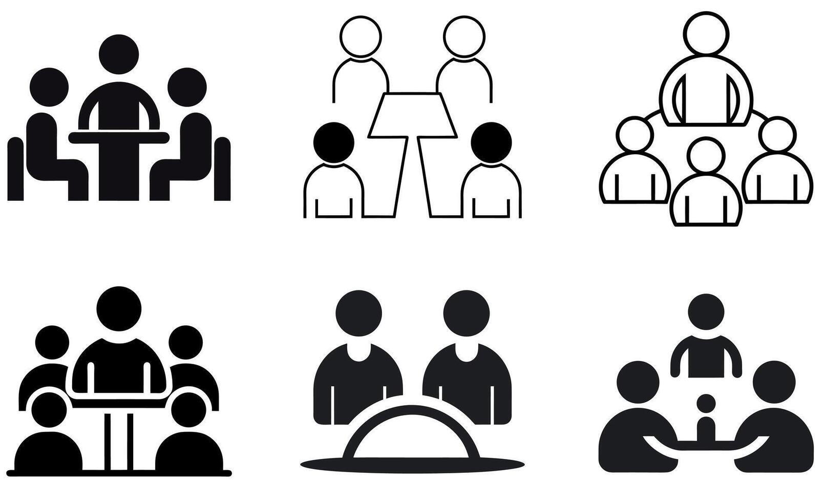 Group Meeting and Collaboration icon vector
