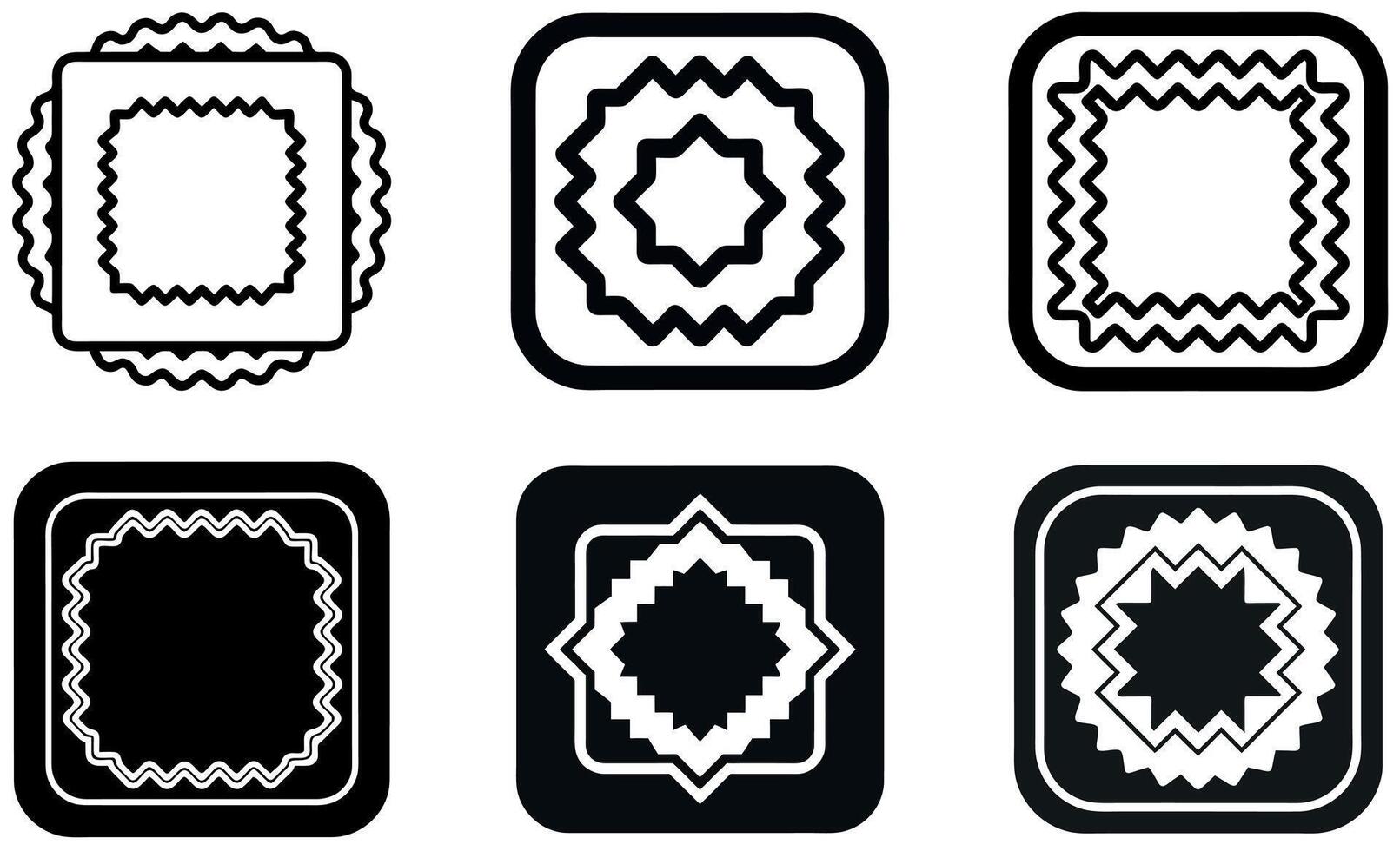 Abstract Icon Set design vector