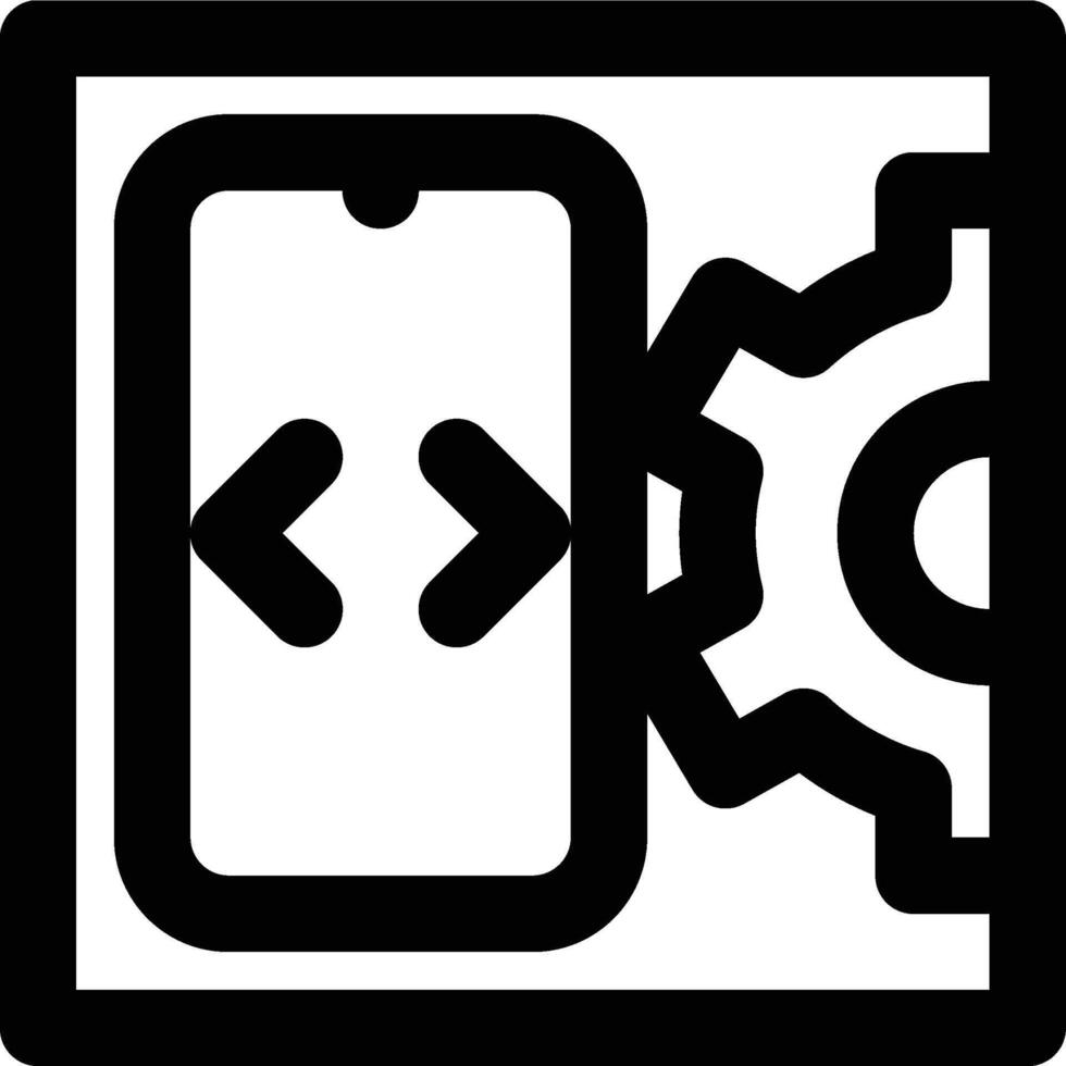 Ide, Integrated, Development Outline Icon vector