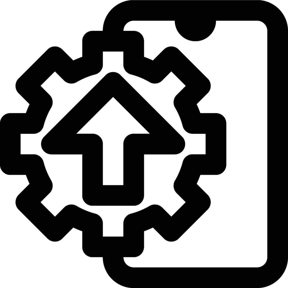 System Upgrade, Software Upgrade, Smartphone Outline Icon vector