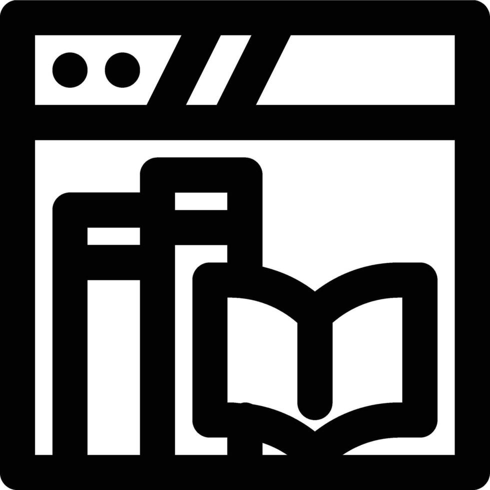 Library, Libraries, Web Library Outline Icon vector