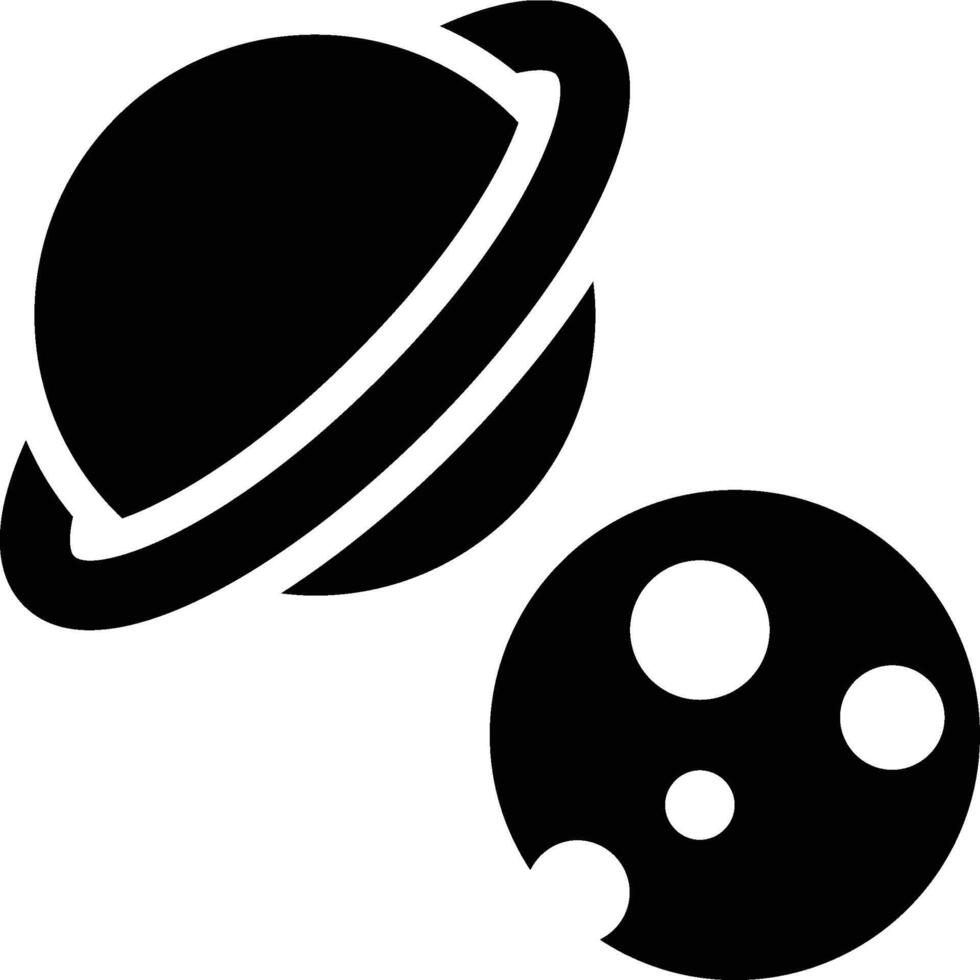 Planets, Space, Universe Glyph Solid Icon vector