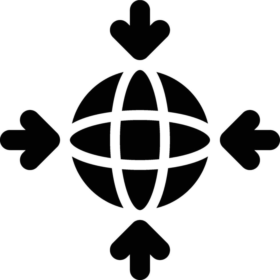 Gravitation, Gravity, Gravitational Glyph Solid Icon vector