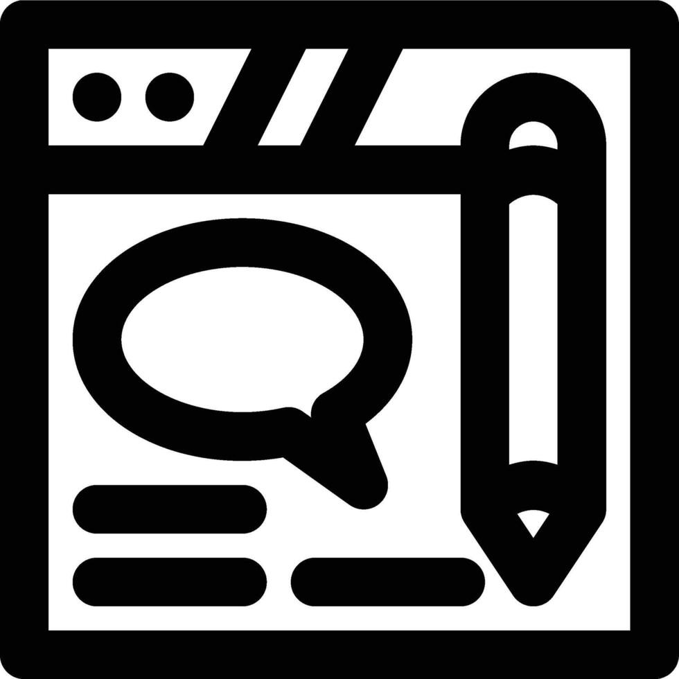 Blog, Web, Website Outline Icon vector