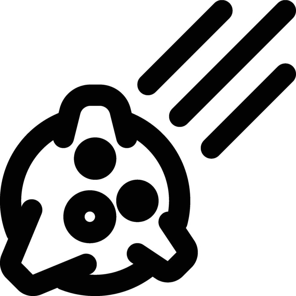 Asteroid, Meteor, Meteorite Outline Icon vector