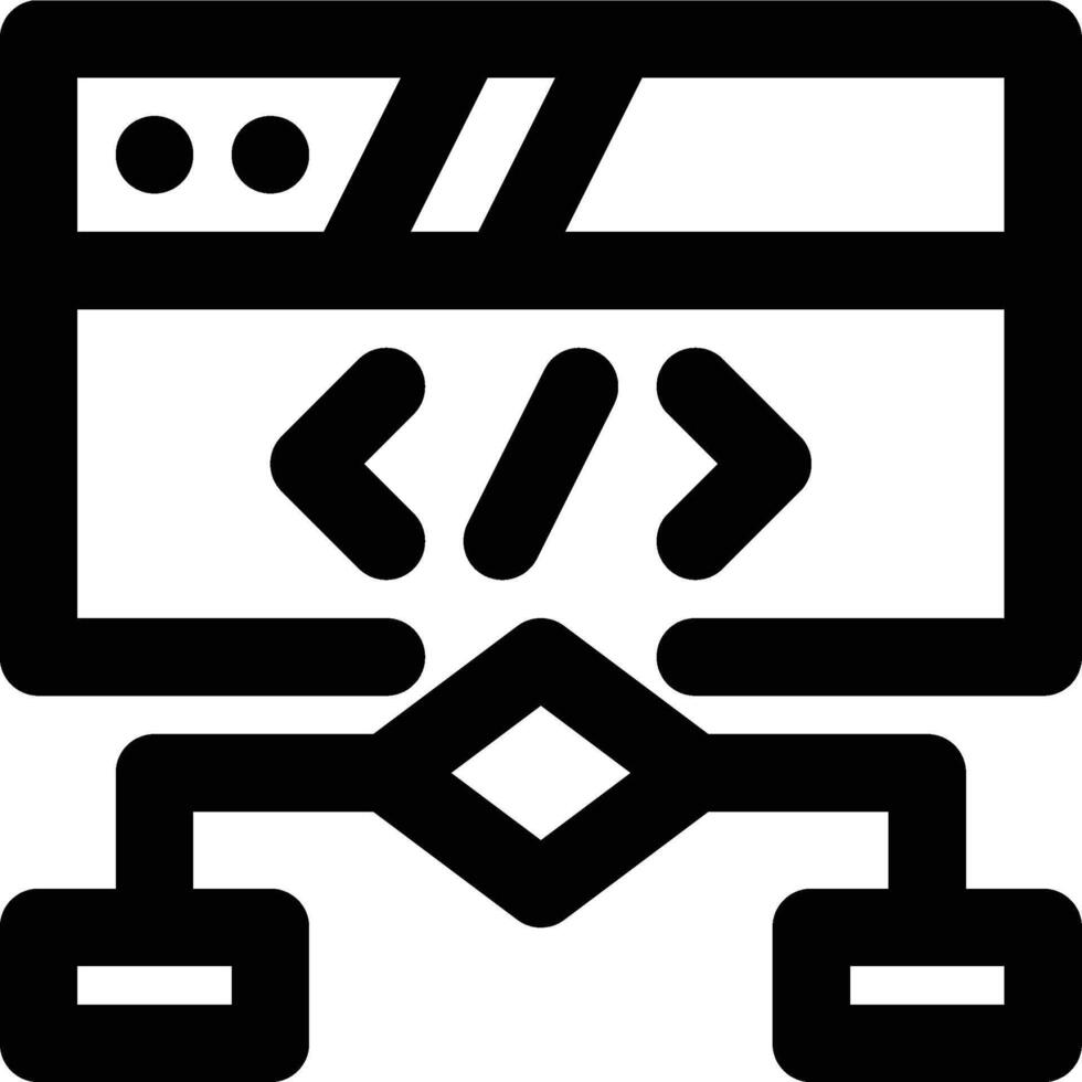 Algorithm, Programming, Web Outline Icon vector