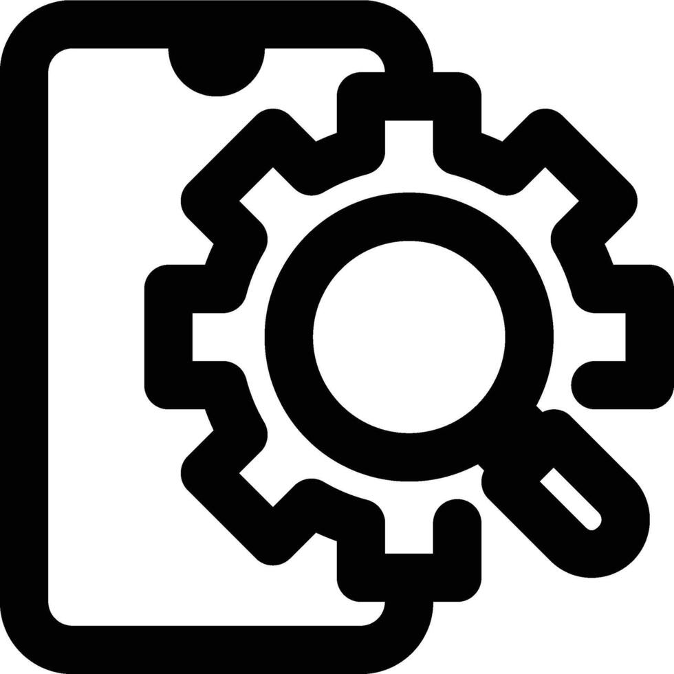 Search Engine, Mobile, Smartphone Outline Icon vector