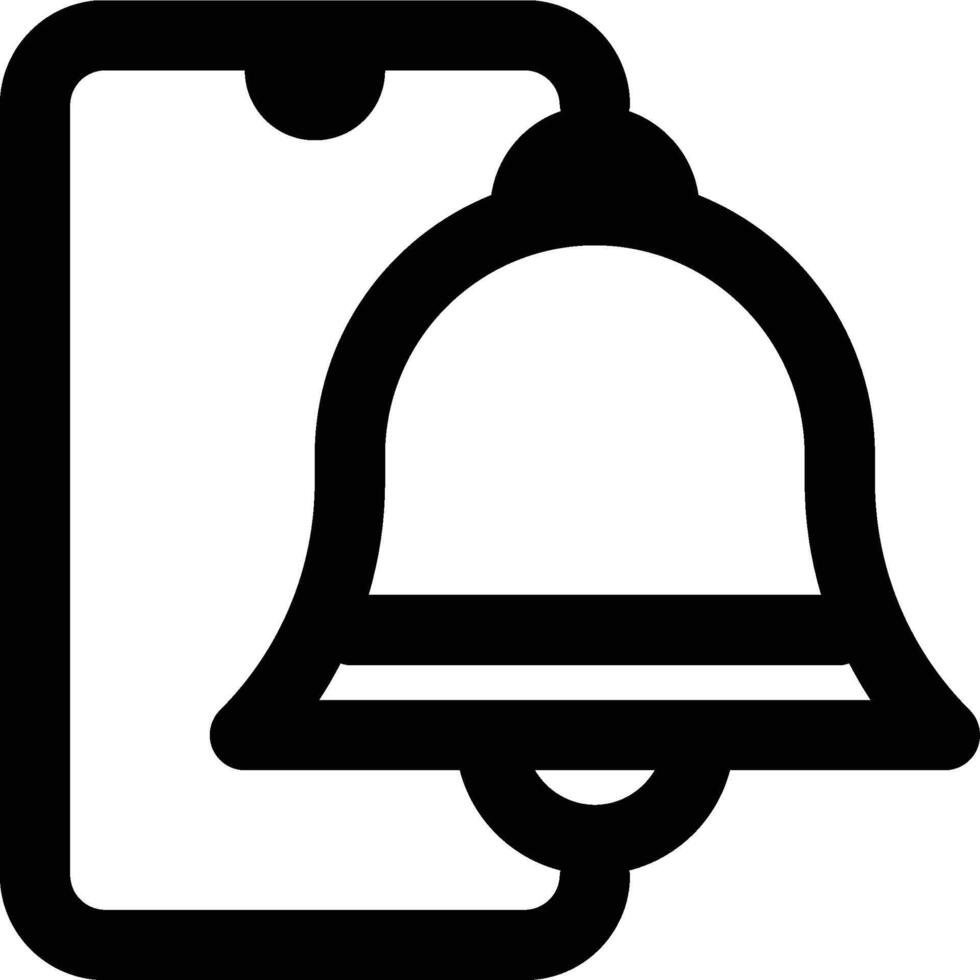 Notifications, Mobile Notification, Smartphone Notification Outline Icon vector