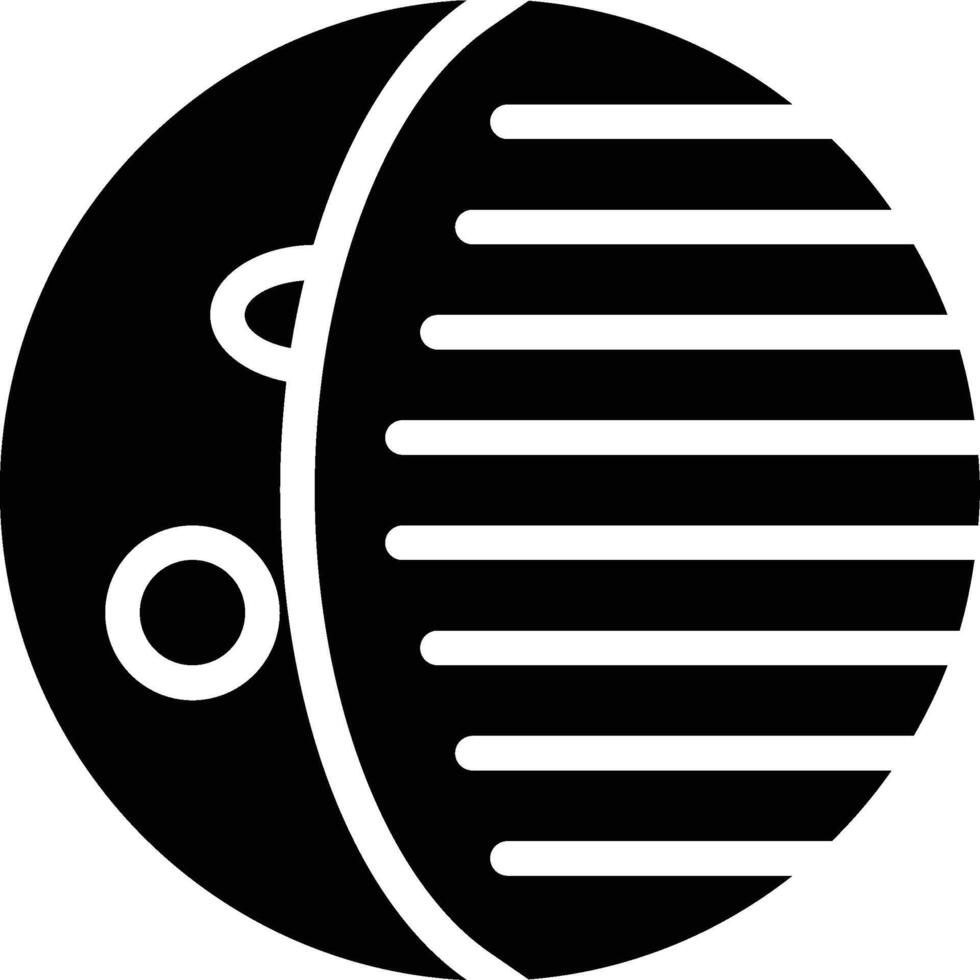 Waning Crescent, Lunar, Moon Glyph Solid Icon vector