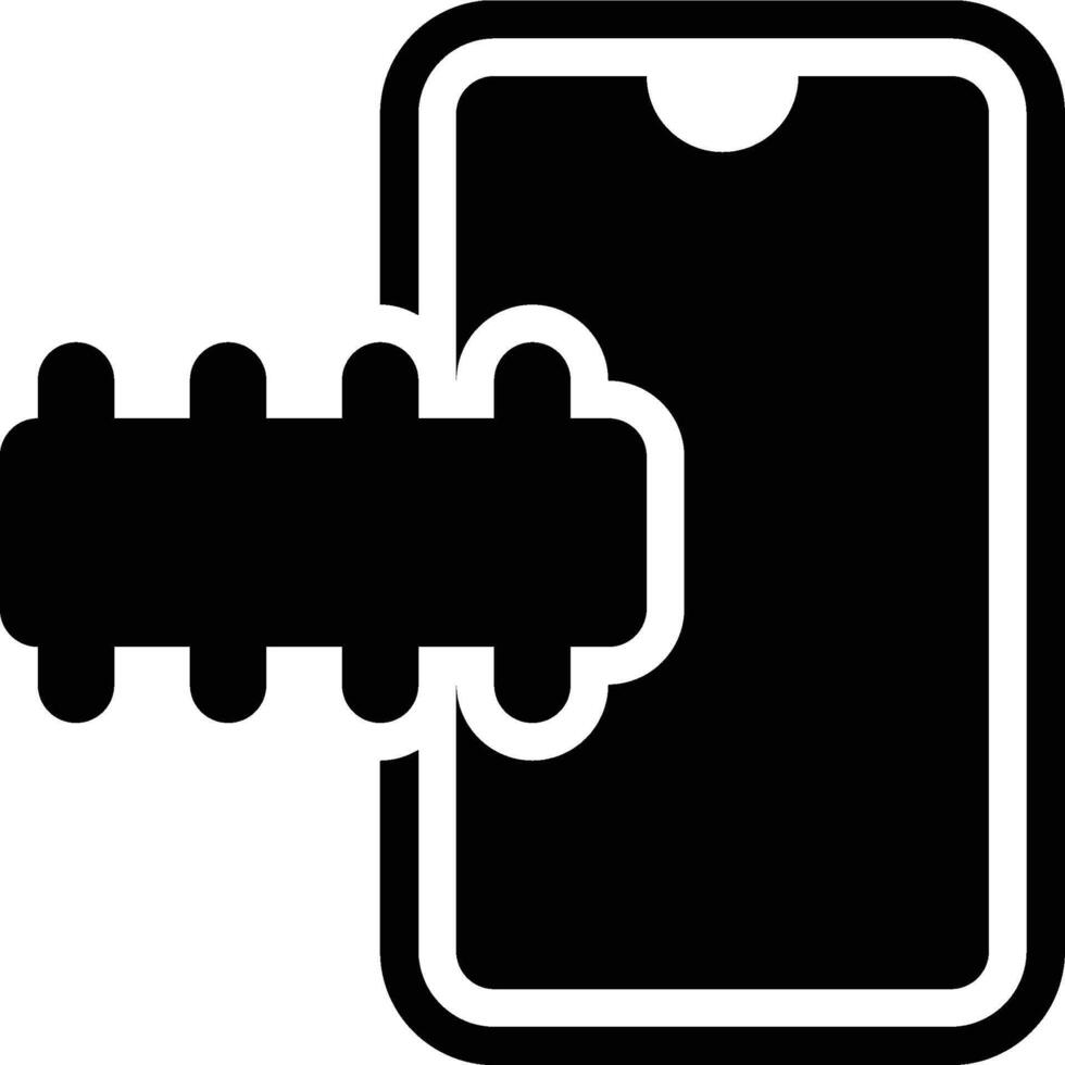 RAM, Memory, Mobile Glyph Solid Icon vector