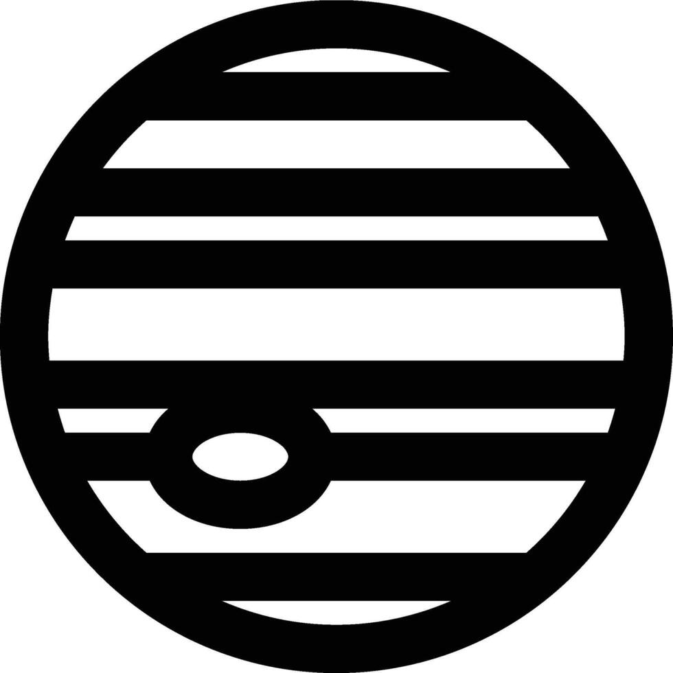 Jupiter, Planet, Space Outline Icon vector