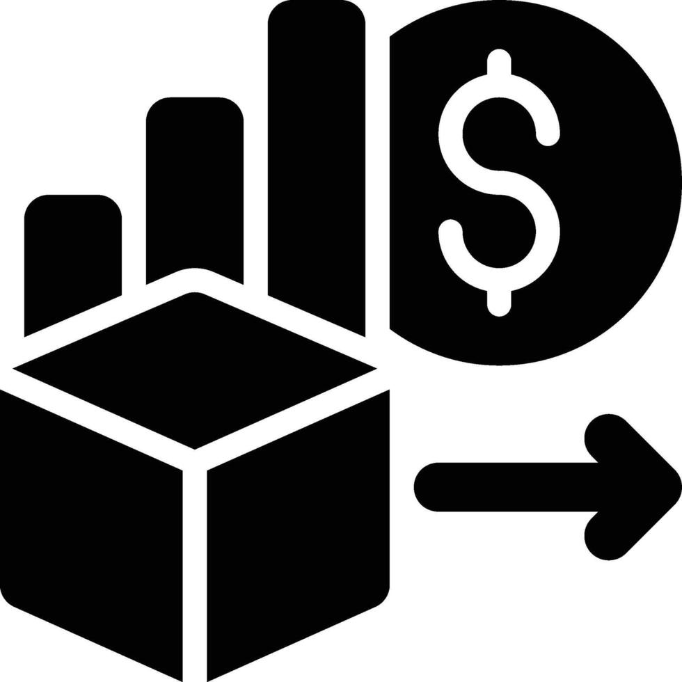 Export, Economy, Economics Glyph Solid Icon vector
