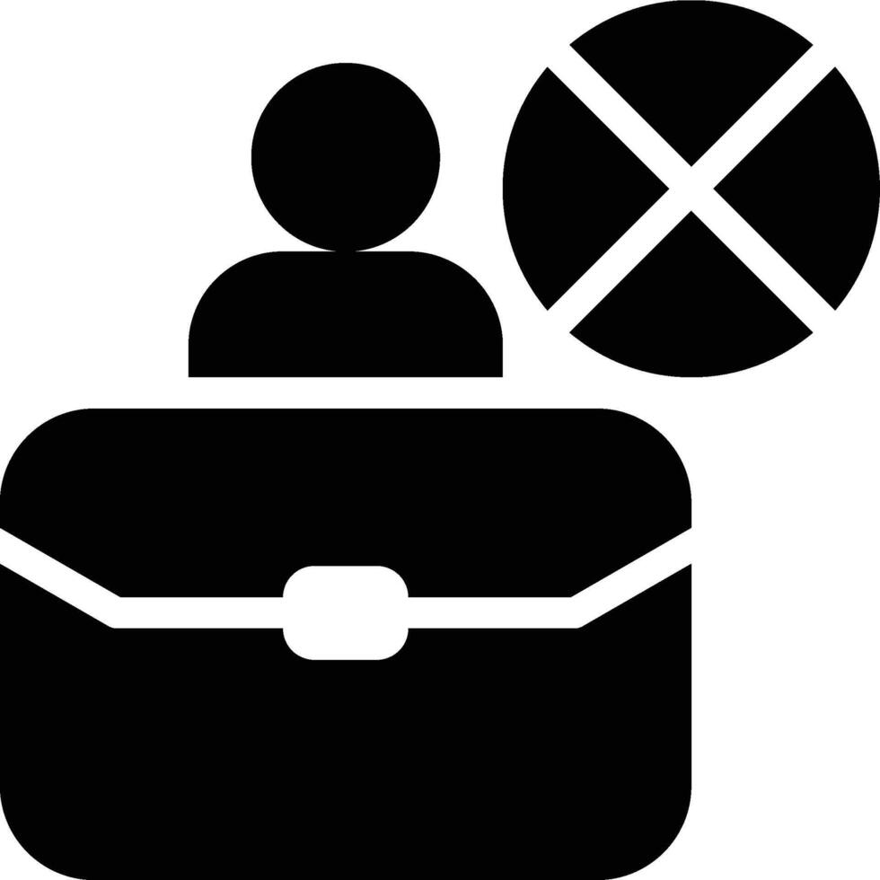Unemployment, Unemployed, Jobless Glyph Solid Icon vector