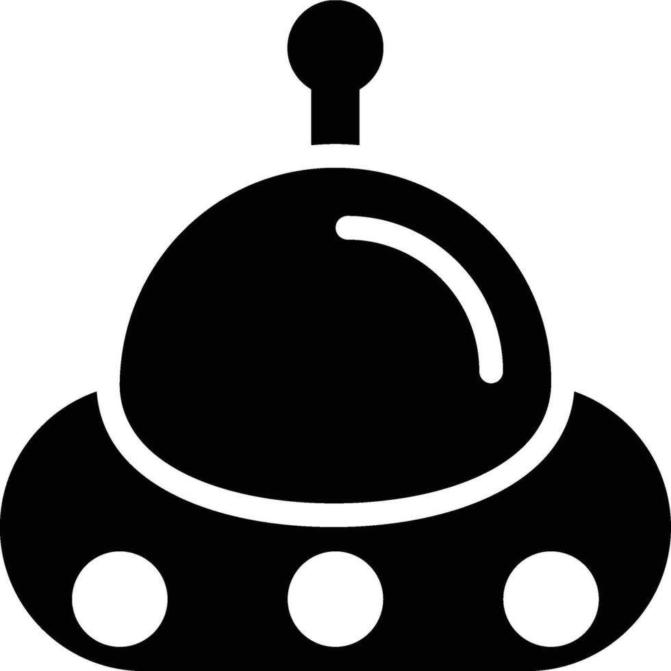 UFO, Spaceship, Alien Glyph Solid Icon vector