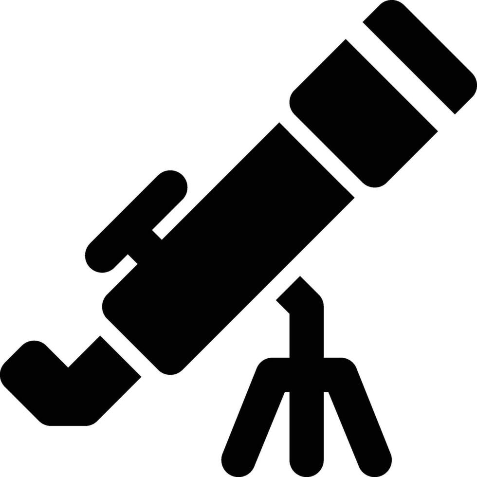 Telescope, Spyglass, Binoculars Glyph Solid Icon vector
