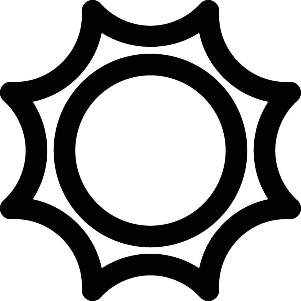 Sun, Solar, Star Outline Icon vector