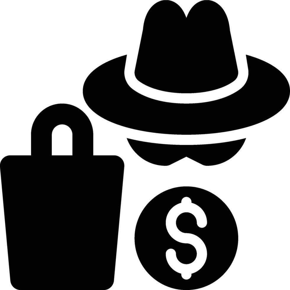 Black Market, Underground Economy, Shadow Economy Glyph Solid Icon vector