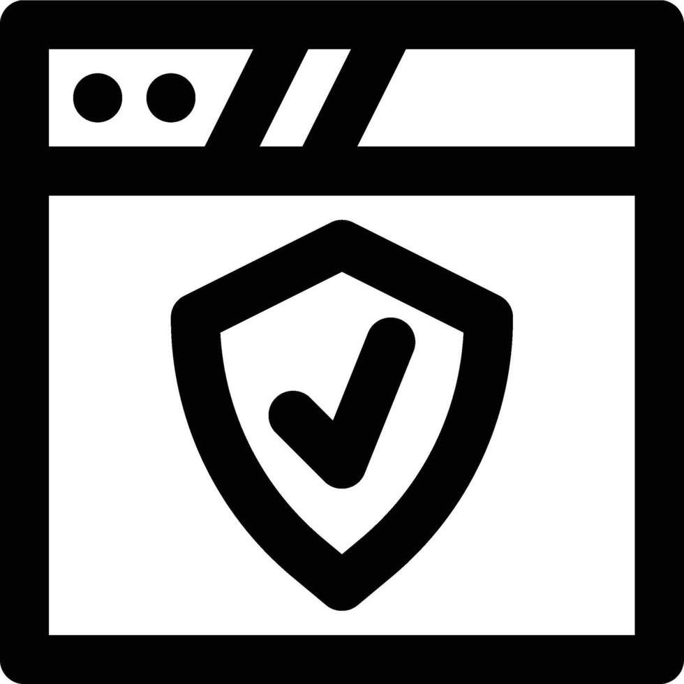 Network Security, Secure Network, Website Outline Icon vector