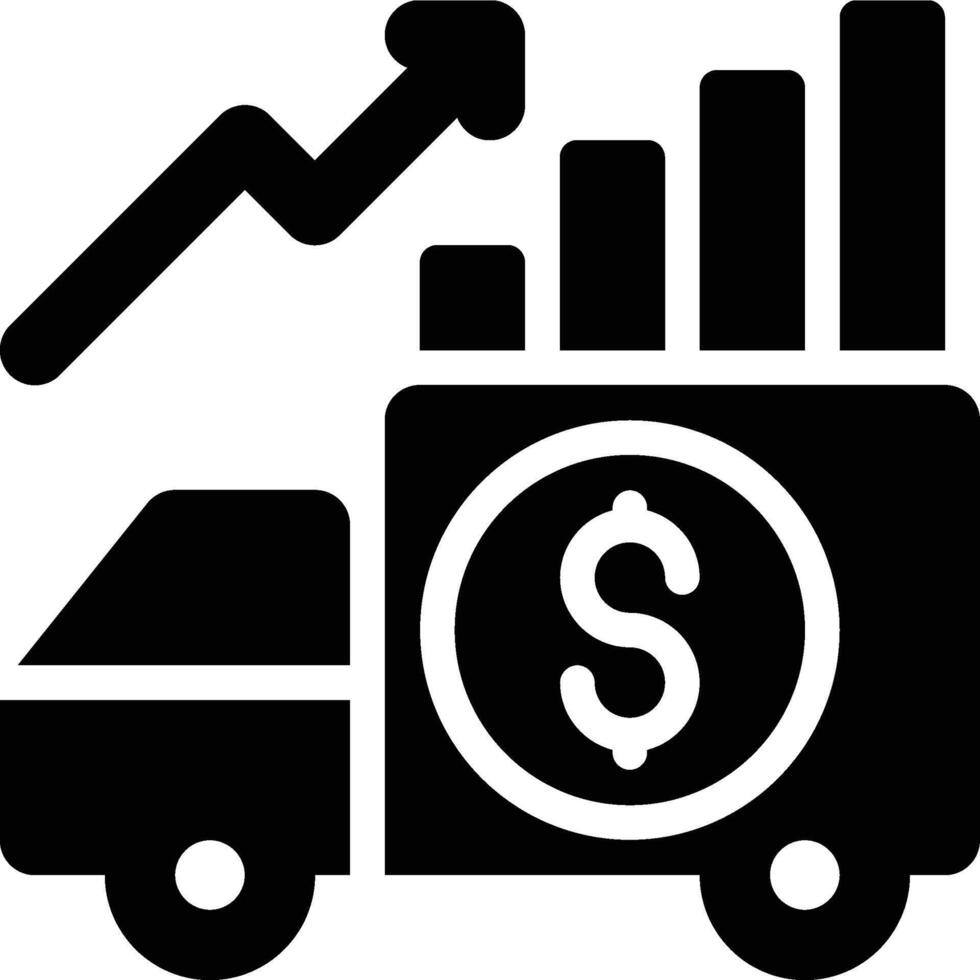 Transport Economics, Transportation, Distribution Glyph Solid Icon vector