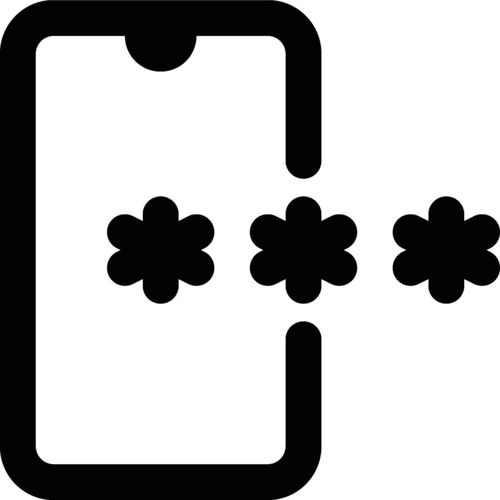 Keyword, Password, Encryption Outline Icon vector