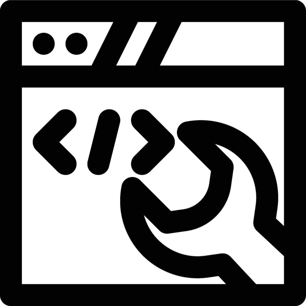 Web Tools, Website Tools, Tools Outline Icon vector