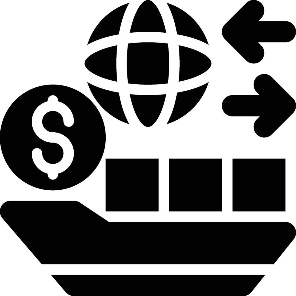 Free Trade, Trade, Global Trade Glyph Solid Icon vector