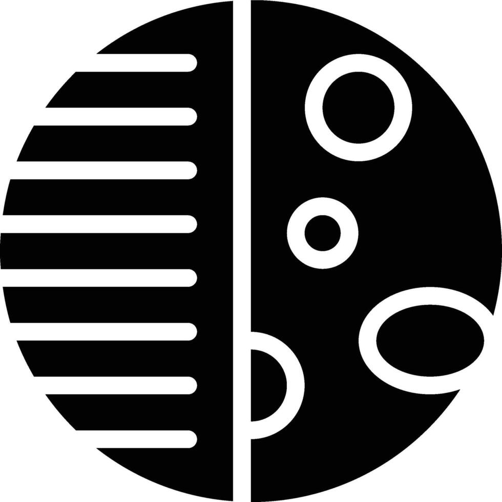 Quarter Moon, Lunar, Moon Glyph Solid Icon vector