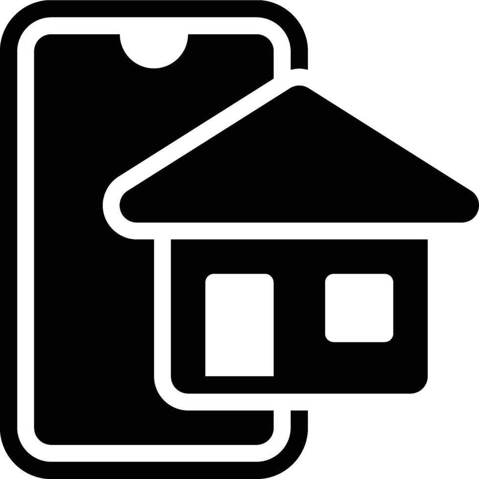 Mobile Home, Smartphone Home, Phone Home Glyph Solid Icon vector