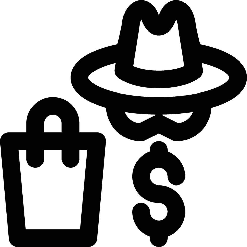 Black Market, Underground Economy, Shadow Economy Outline Icon vector