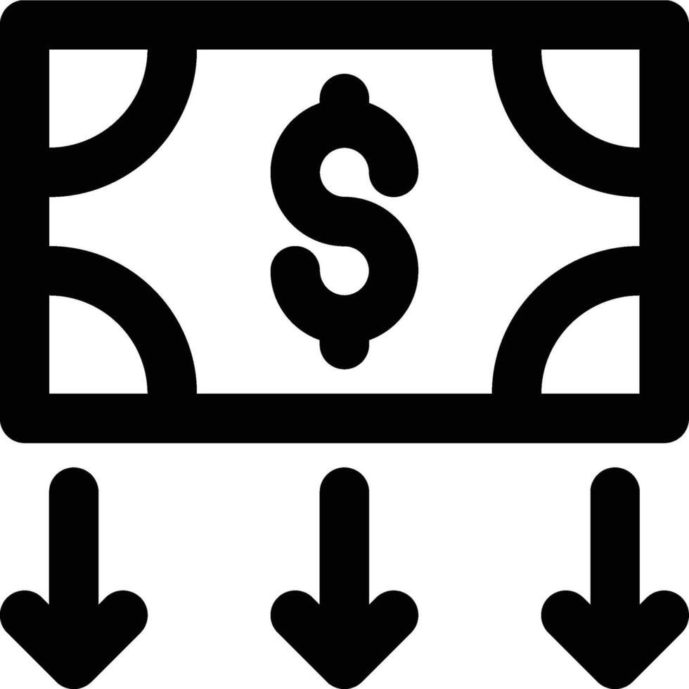 Inflation, Monetary Crisis, Economy Outline Icon vector