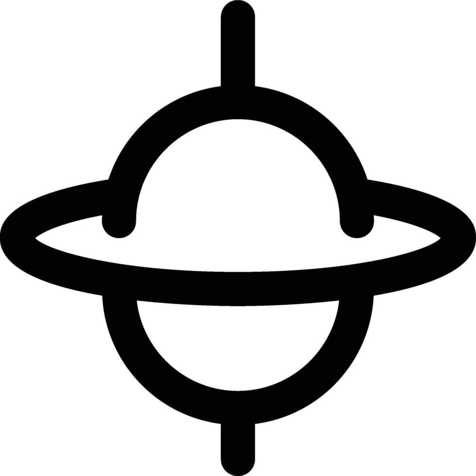 Accretion Disk, Circumstellar Disk, Black Hole Outline Icon vector