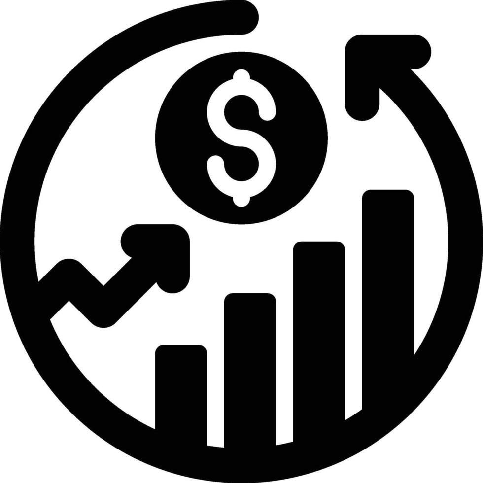 Development Economics, Economic Development, Economic Growth Glyph Solid Icon vector